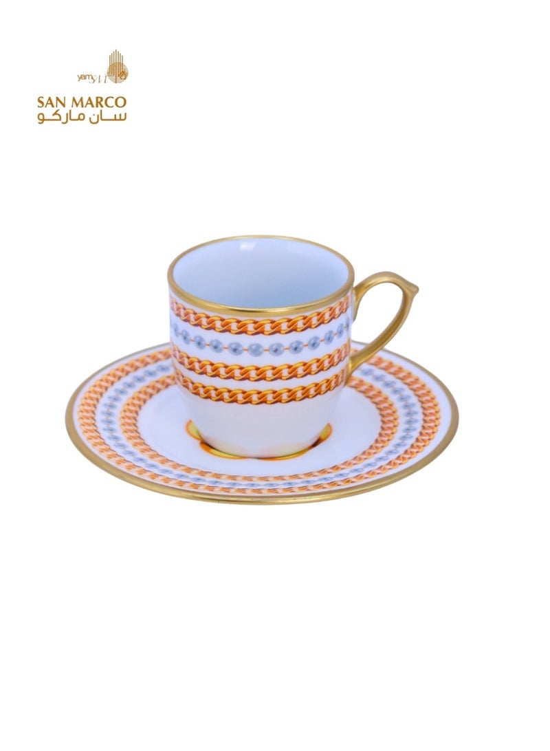 San Marco فنجان قهوة تركي ملكي - 12 قطعة - Image 3