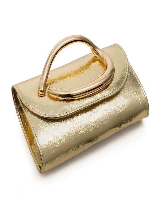 CARIEDO Vegan Leather Flip Envelope Clutch for Women -Metal Handle Evening Bag Trendy Ladies Shoulder Crossbody Purse for Wedding Party - Image 3