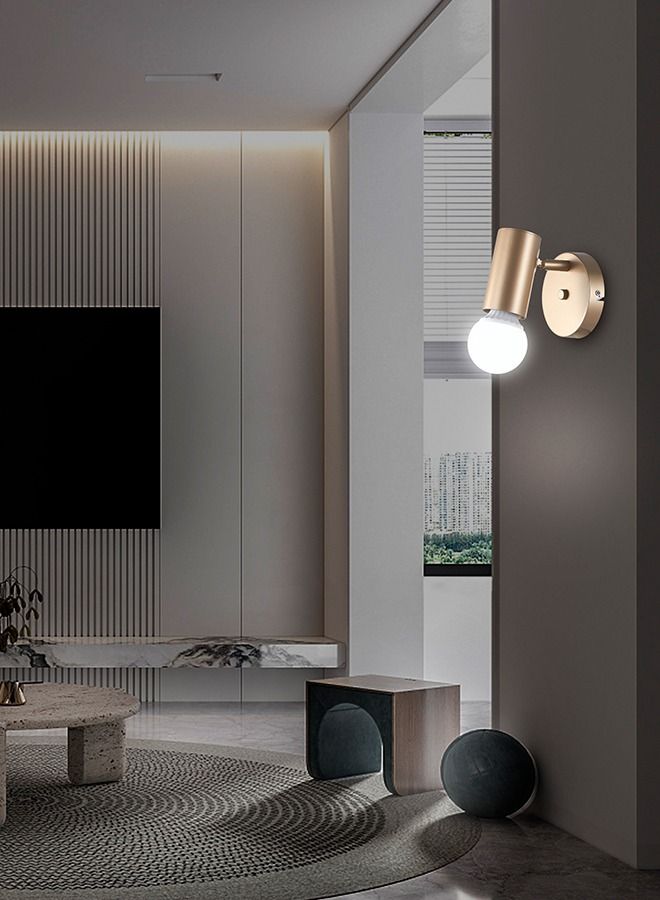 شاربدو مصباح حائط LED حديث لغرفة المعيشة وغرفة النوم قابل للدوران مصباح جداري للمدخل وغرفة الدراسة ضوء القراءة باللون الذهبي - Image 1