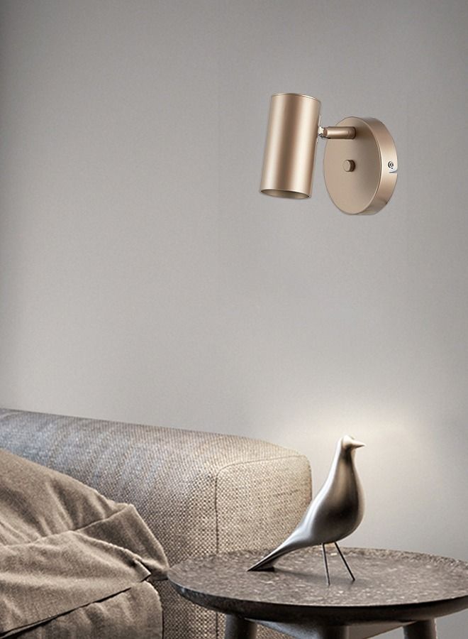 شاربدو مصباح حائط LED حديث لغرفة المعيشة وغرفة النوم قابل للدوران مصباح جداري للمدخل وغرفة الدراسة ضوء القراءة باللون الذهبي - Image 2