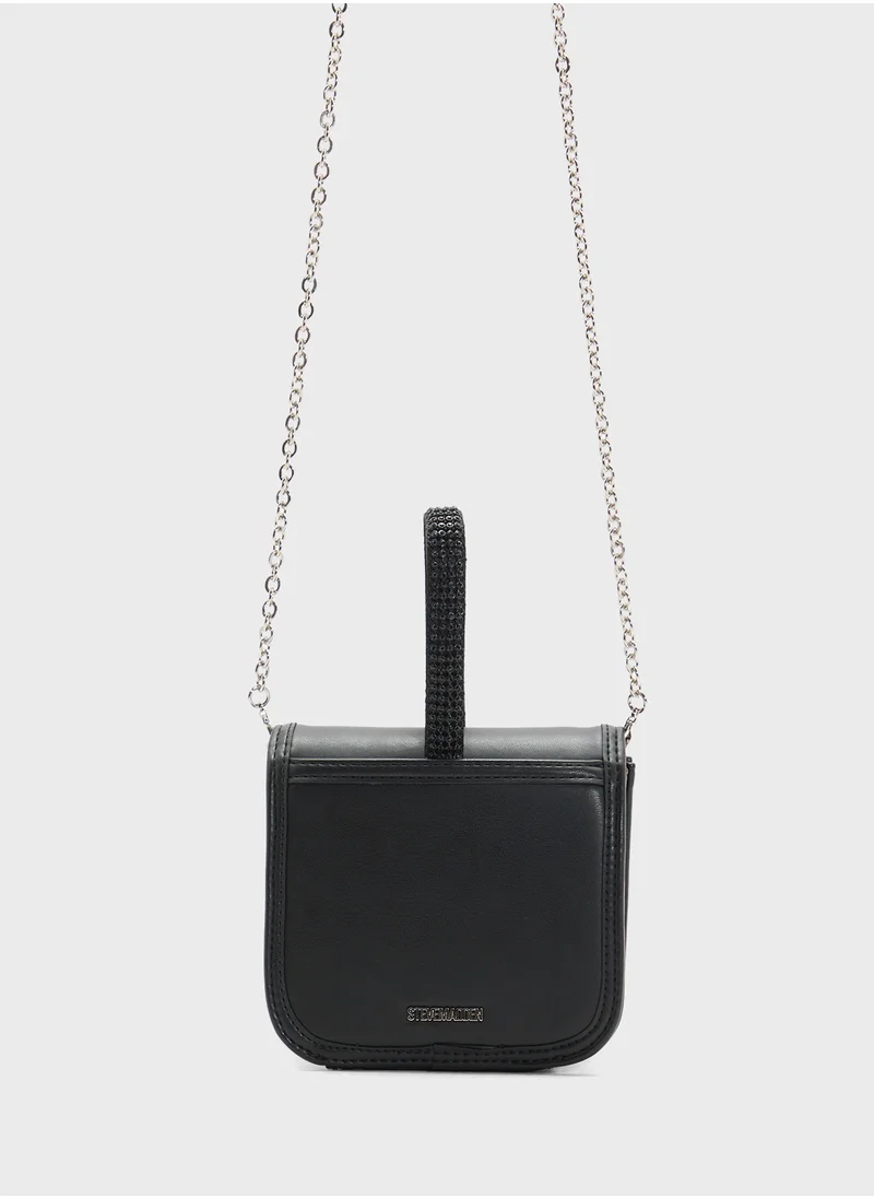 STEVE MADDEN Binstep Chain Detail Embellished Crossbody Bag