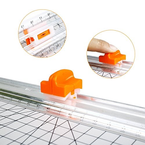 Firbon Paper Cutter Replacement Blade with Automatic Security Safeguard Design for A4 Black and White Paper Trimmer (5 Pack) - Image 2