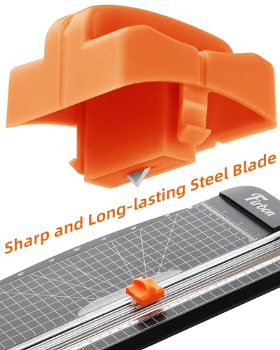 Firbon Paper Cutter Replacement Blade with Automatic Security Safeguard Design for A4 Black and White Paper Trimmer (5 Pack) - Image 4