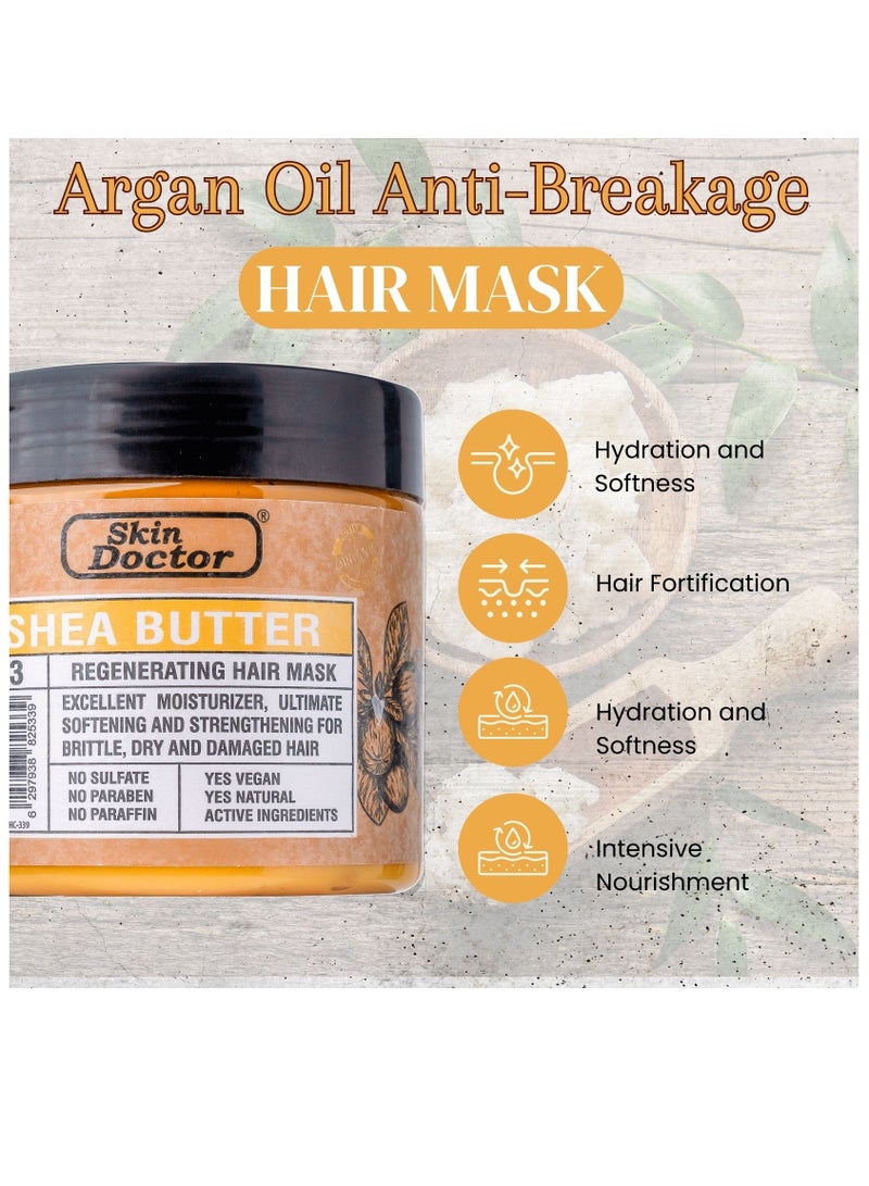 Skin Doctor Shea Butter Regeneration Hair Mask - sulfate-free & paraben-free  hair care - Reduced Breakage - Deep Hydration -  Suitable For All Hair Types - 500ml - Image 4