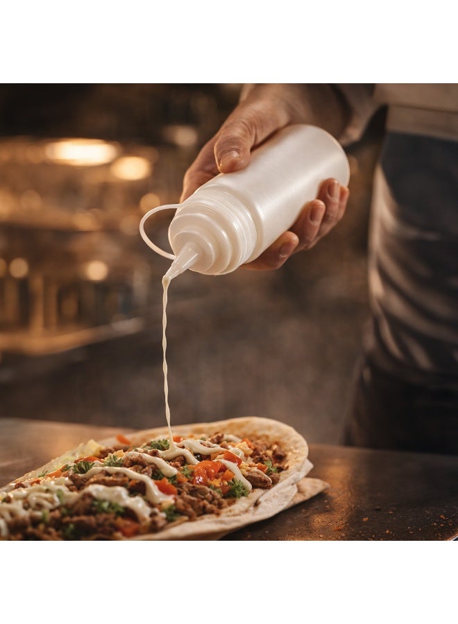 IDEAL PACK 350ml Plastic Squeeze Bottle with Precision Nozzle Cap – Transparent Measuring Dispenser for Oil, Sauce, Ketchup, Vinegar & Dressing – Leakproof Food-Grade Kitchen Bottle for Cooking & Storage - Image 4