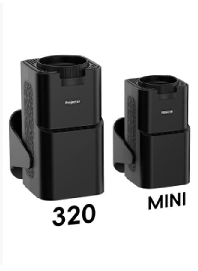 Neutral Portable HD Projector (MINI Edition) - Supports 1080P/2K/4K video decoding, equipped with 5G dual-band Wi-Fi and Bluetooth 5.0 - Mobile home cinema - Compatible with Android/iOS/Windows/TV sticks/HDMI/USB (Black) - Image 2