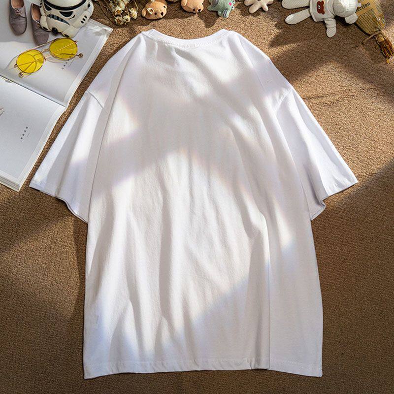 Heavyweight pure cotton American street personality letter print short-sleeved T-shirt men's fashion brand summer ins loose and versatile top - Image 1