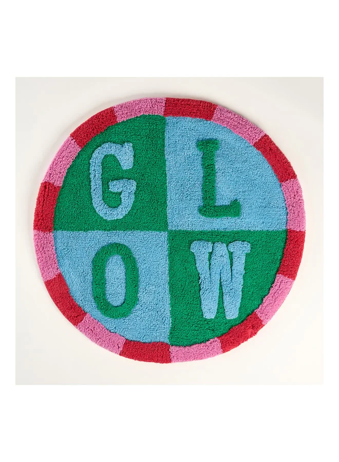 Punjab Green - Blue Bathroom Mat 70 cm.