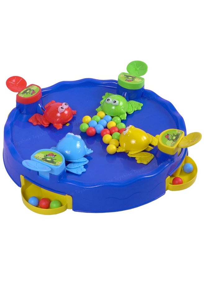 Toyshine Toyshine Foody Frogs Family Board Game, 4 Player Frog Toy Eat Beans Desktop Games for Kids 3 Years and Older  - Image 1