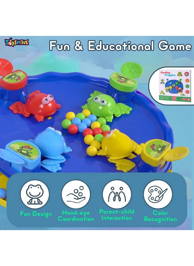 Toyshine Toyshine Foody Frogs Family Board Game, 4 Player Frog Toy Eat Beans Desktop Games for Kids 3 Years and Older  - Image 3