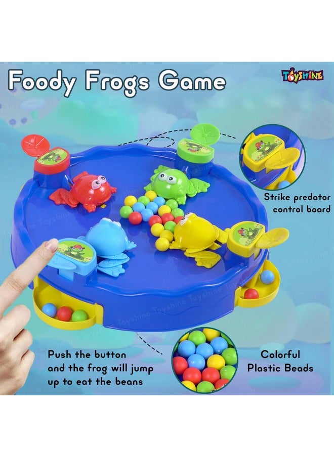 Toyshine Toyshine Foody Frogs Family Board Game, 4 Player Frog Toy Eat Beans Desktop Games for Kids 3 Years and Older  - Image 2
