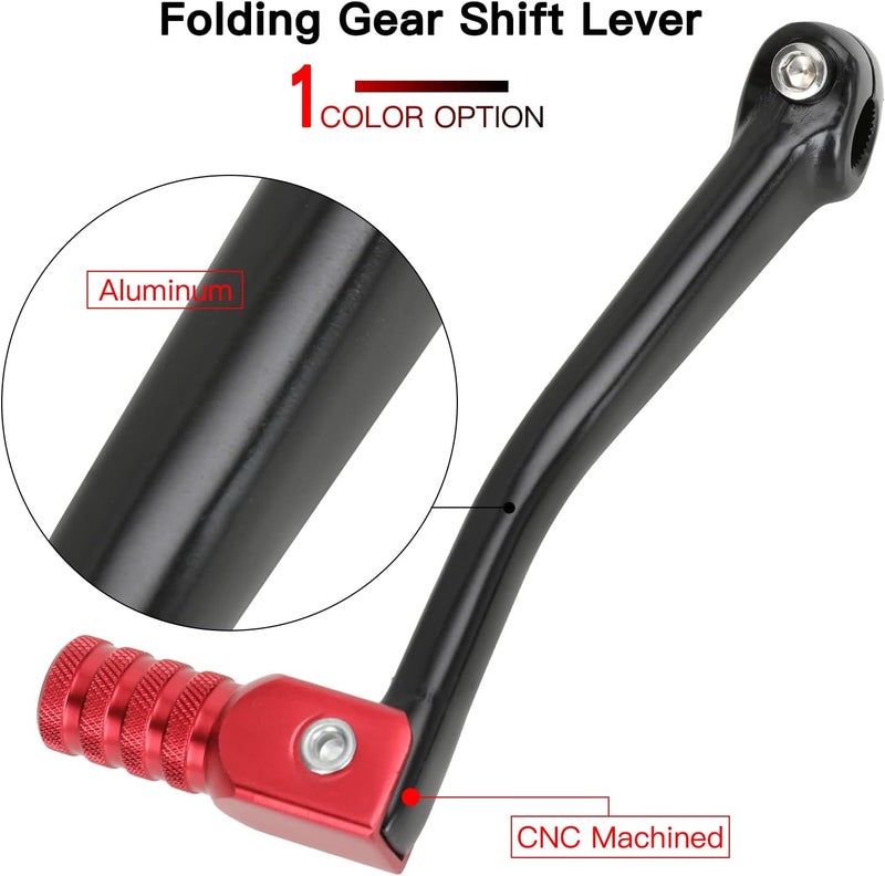 GREHUA CNC Aluminum Folding Motorcycle Shift Gear Lever with Breather Pipe - Image 2