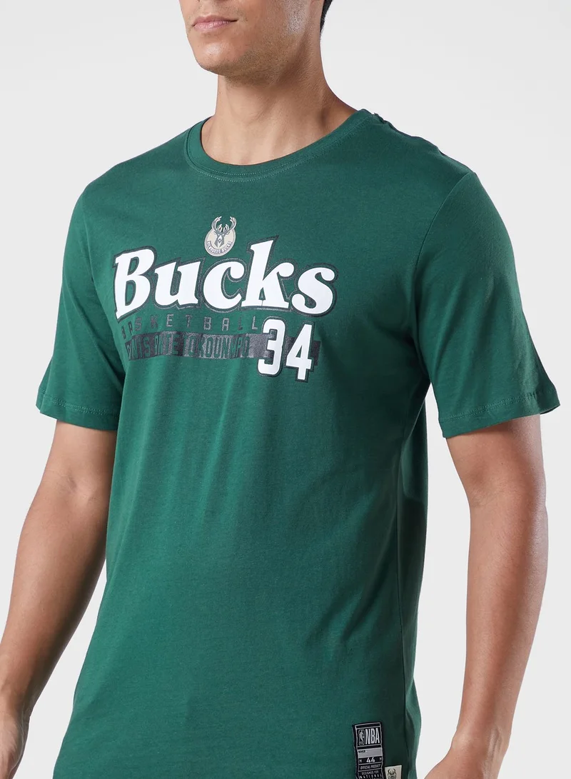 Nba  NBA Antetokounmpo Giannis Milwaukee Bucks T-Shirt for Men | Best Price UAE