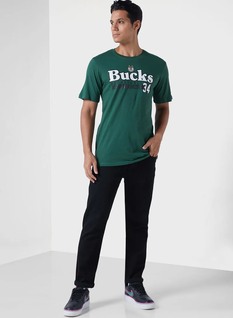 Nba  NBA Antetokounmpo Giannis Milwaukee Bucks T-Shirt for Men | Best Price UAE