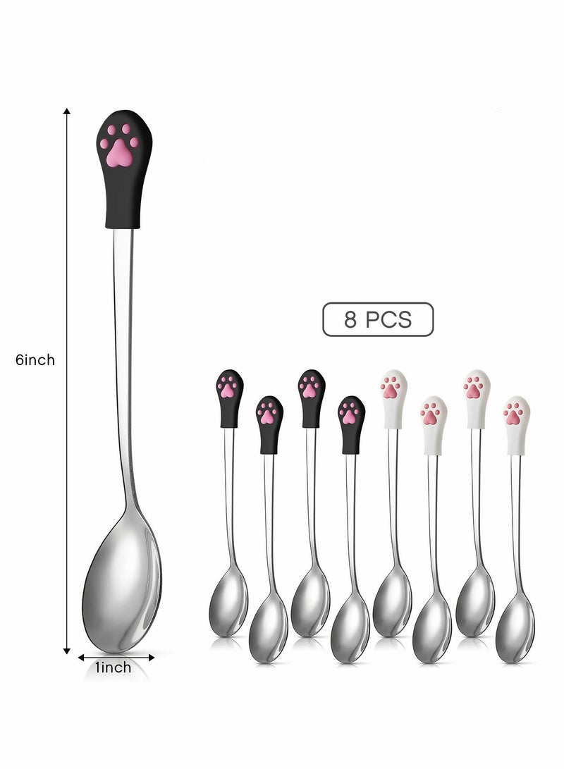 8-Piece Stainless Steel Coffee Spoon Set - Durable and Elegant Utensils for Coffee, Tea, and Dessert Enjoyment - Image 2