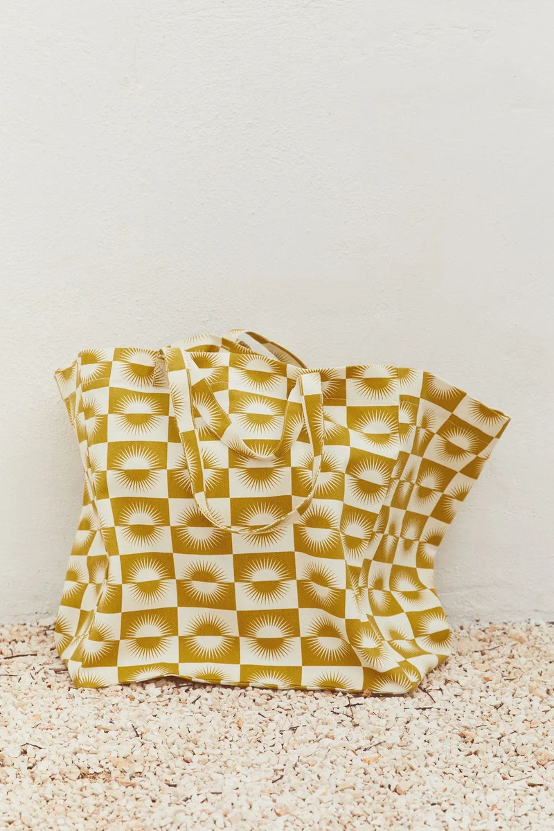 H&M Cotton canvas beach bag