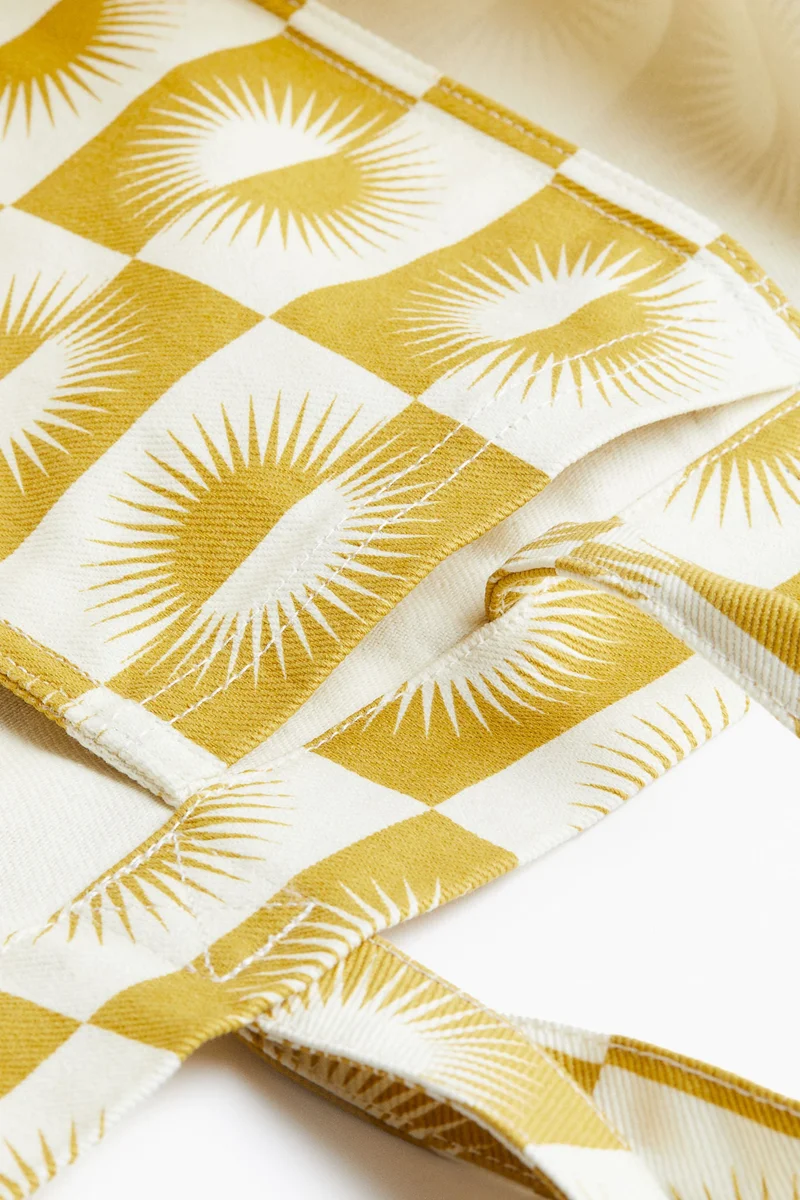 H&M Cotton canvas beach bag