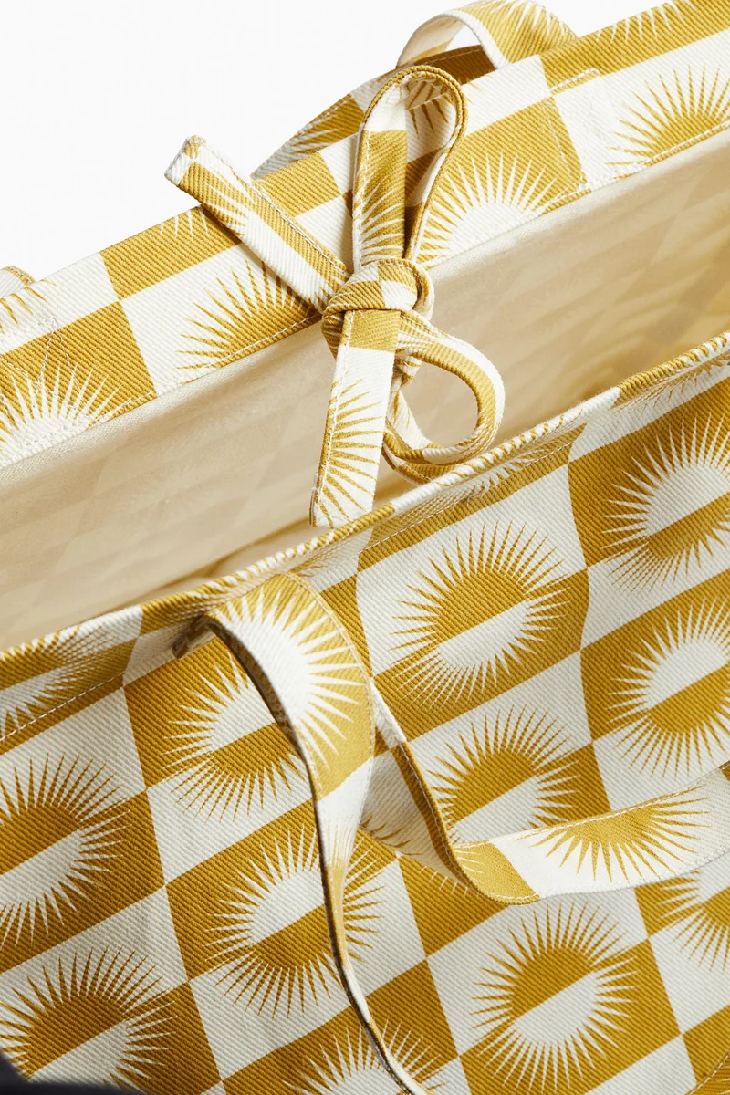 H&M Cotton canvas beach bag