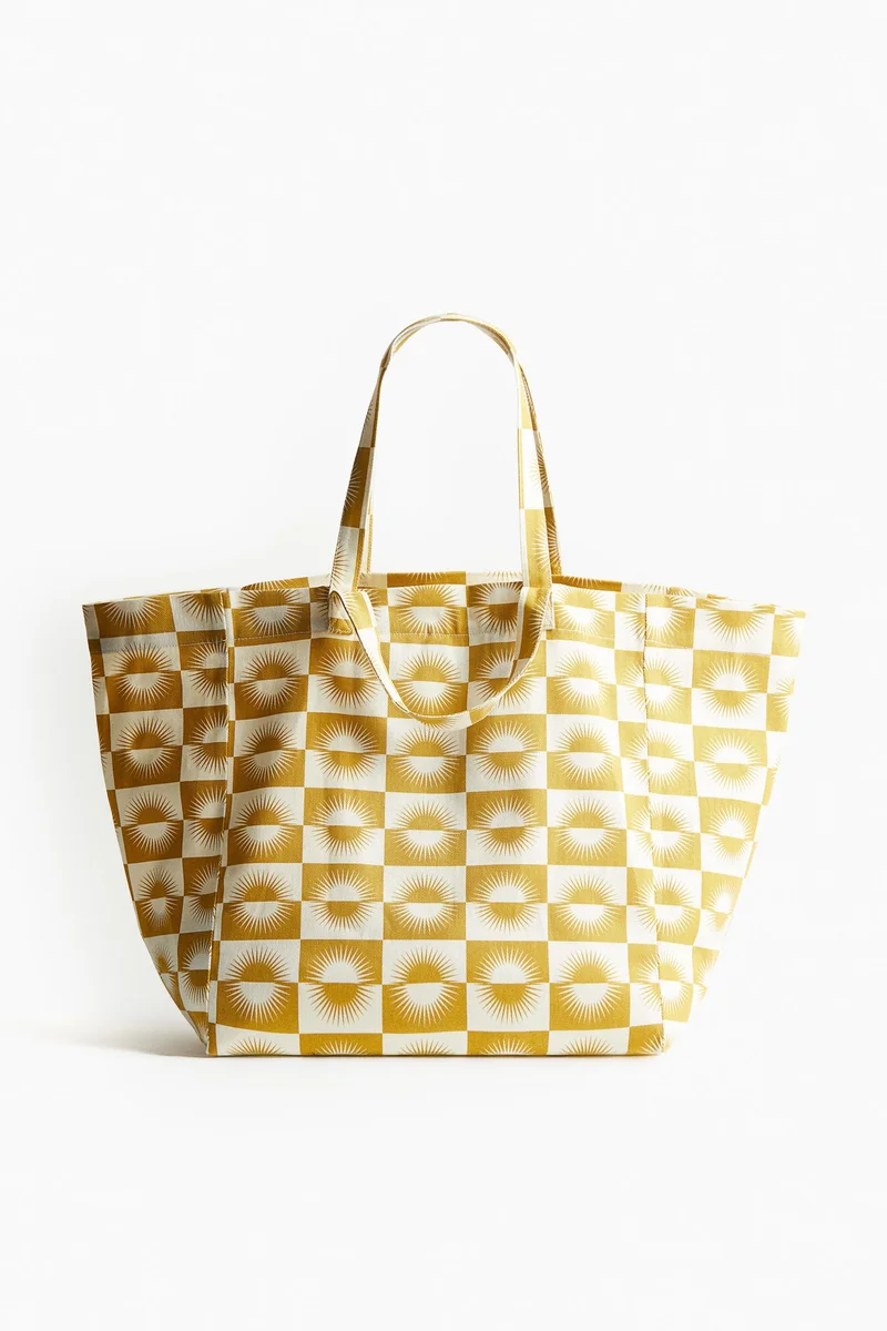 H&M Cotton canvas beach bag