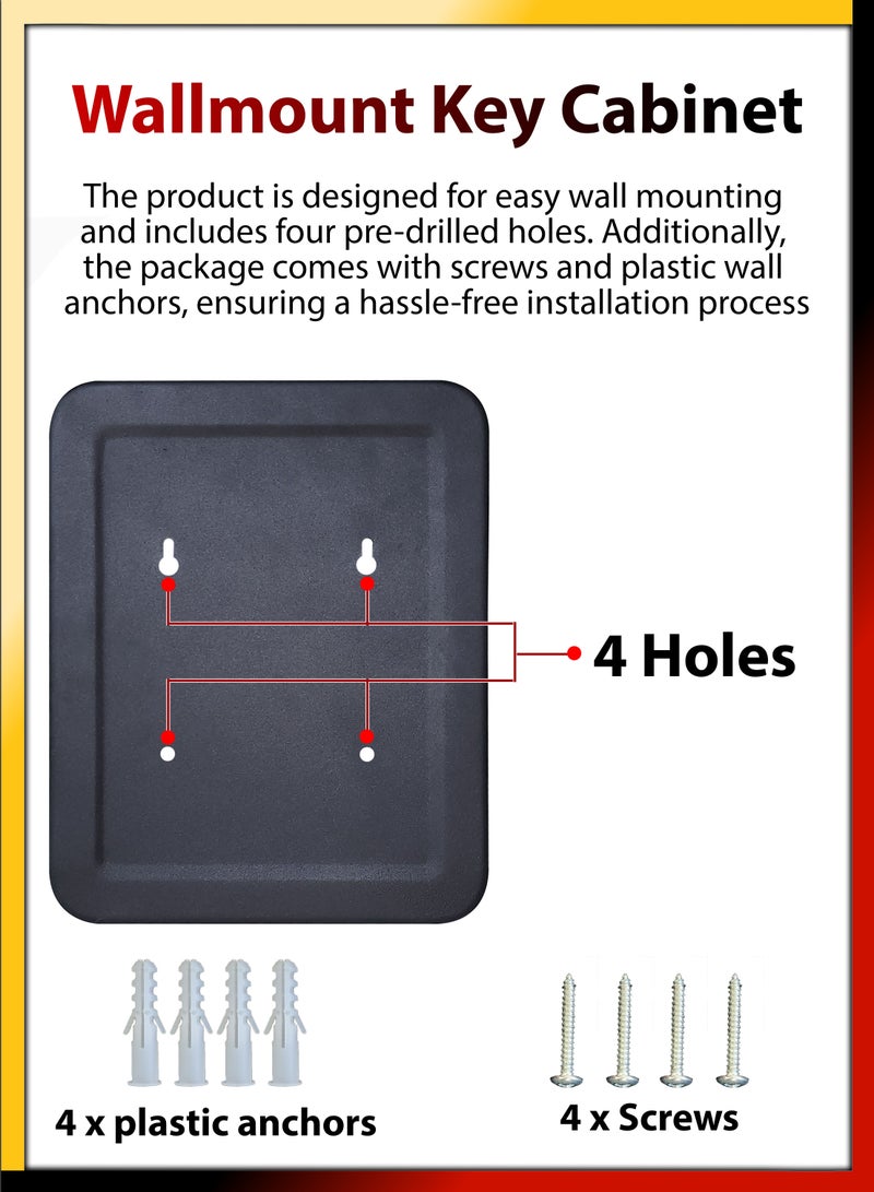 دي بلو 48 صندوق حامل مفاتيح خطاف مثبت على الحائط مفتاح معدني آمن مع علامات التسمية مكتب المنزل تخزين مفتاح منظم خزانة مفتاح خزانة منزل حافظة مفاتيح السيارة إدارة قفل أمان - Image 2
