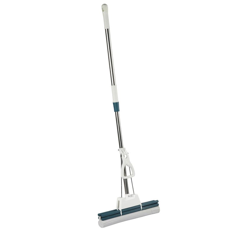 Kiwilon Big Sponge Mop for Floor Cleaning Stainless Steel Butterfly mop for Cleaning Floor PVA Sponge Mop Stick for Bathroom Cleaning - Image 1