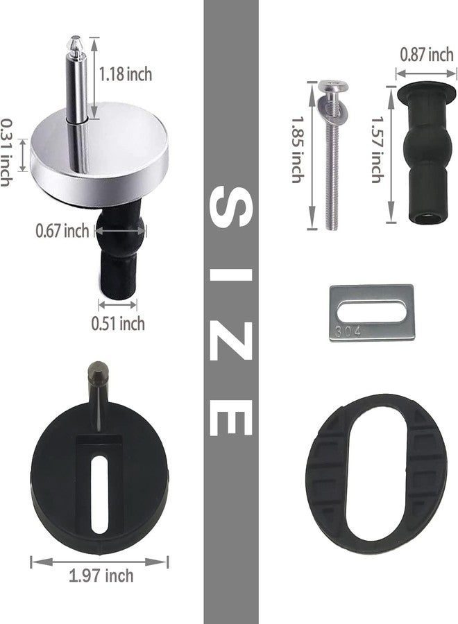 MUU Universal Toilet Seat Bolt kit,Screws,Quick Release,Easy to Install- Toilet Seat Replacement Parts Kit,Toilet Cover Maintenance Accessories,Fixing Accessories (Circle Screws) - Image 2