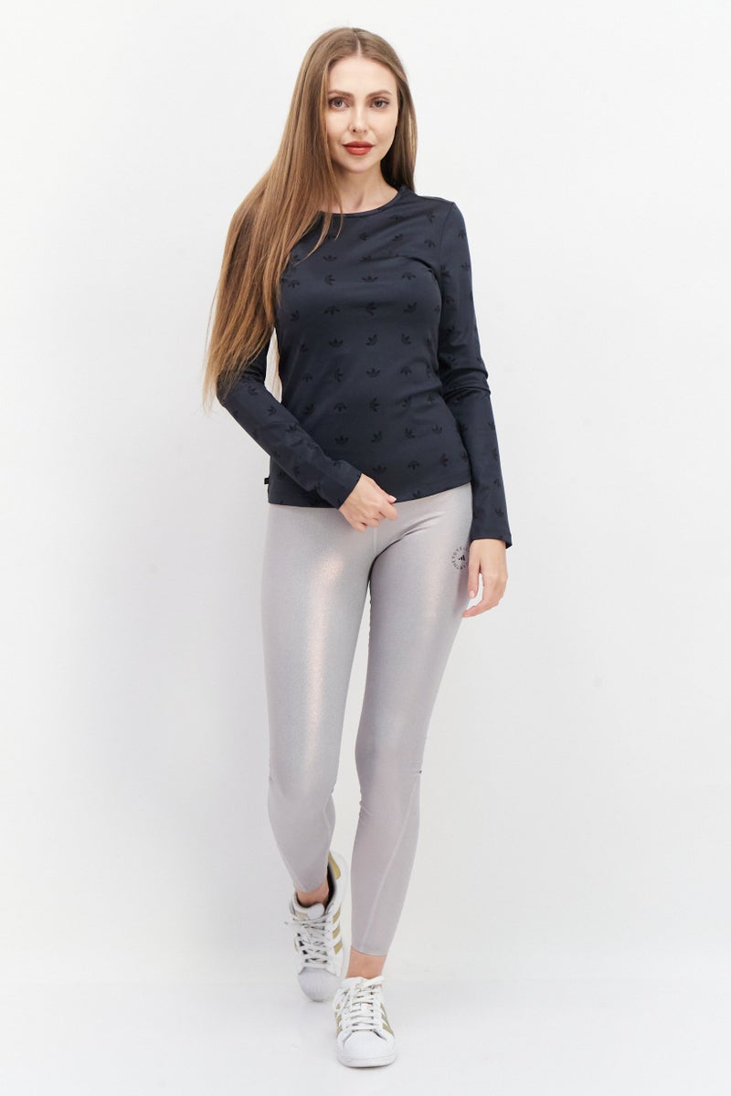 adidas Originals Women Sportswear Fit Long Sleeeve Outdoor Top, Dark Grey - Image 3