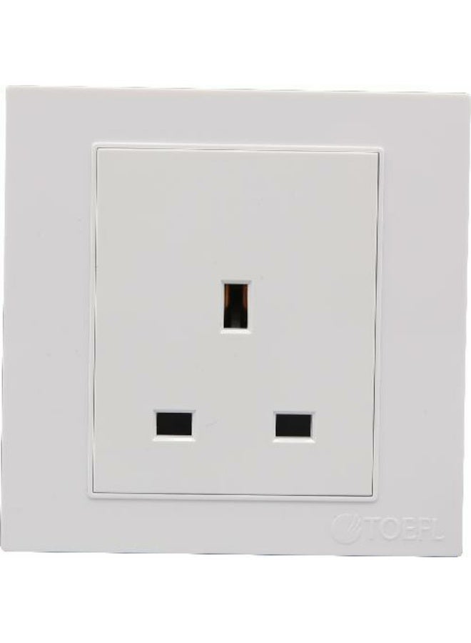 TOEFL Triple socket, 13 amp, plain white color, TOEFL - Image 2
