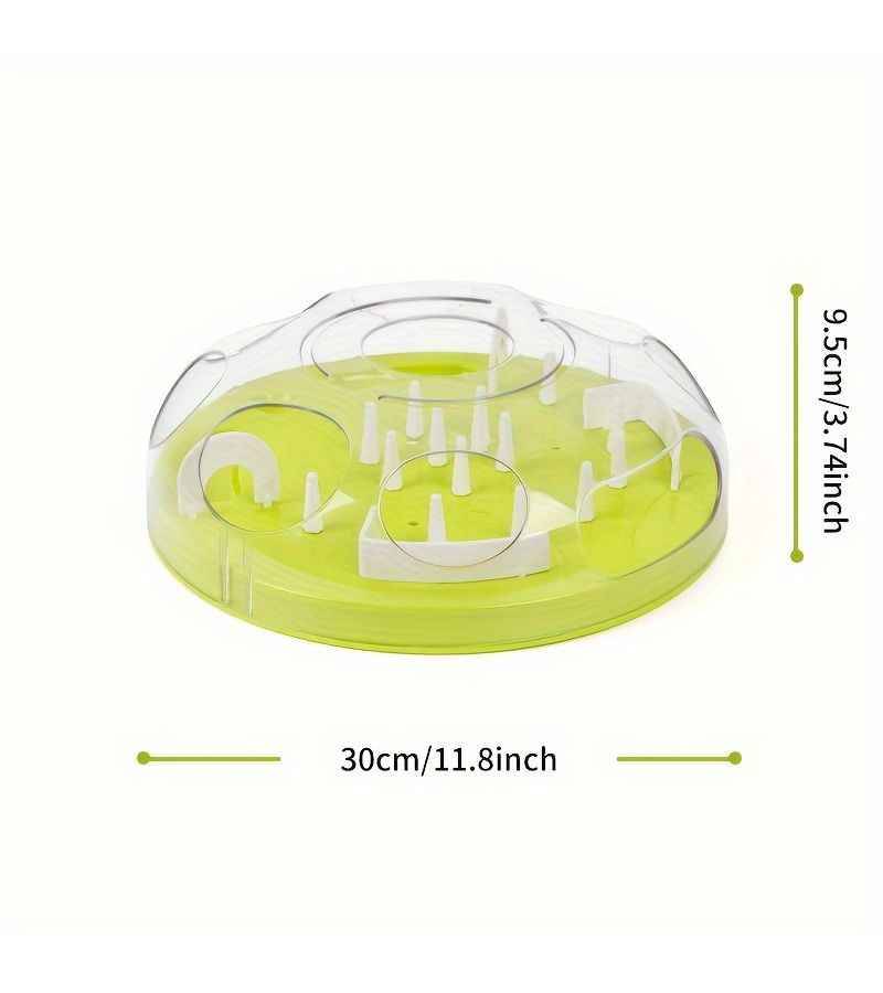 Green Slow Feeder Maze Bowl For Pet Cats Toy To Keep Entertained Prevent Choking - Image 2