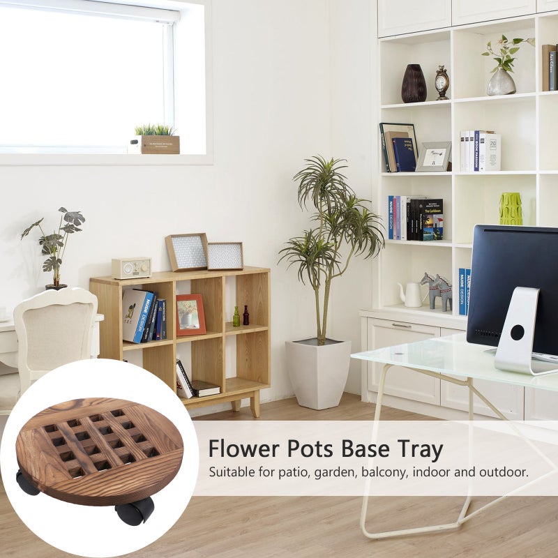 Round Board Platform Flower Pot Tray Removable Plant Flower Pot Base - Image 5
