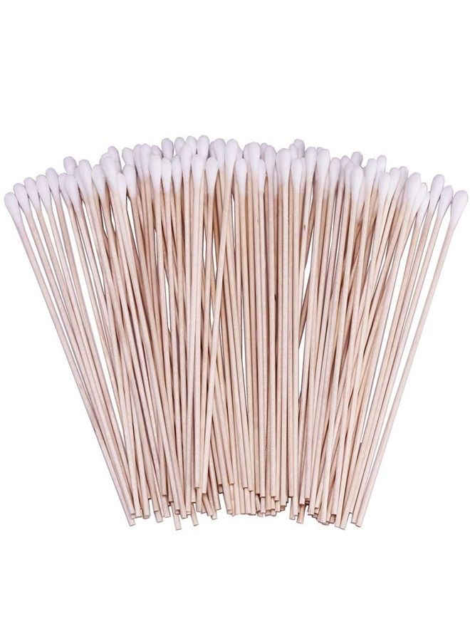 BTYMS 500 Pcs Long Cotton Swabs 6 inch with Wooden Stick Cotton Tip Applicator for Cleaning - Image 1