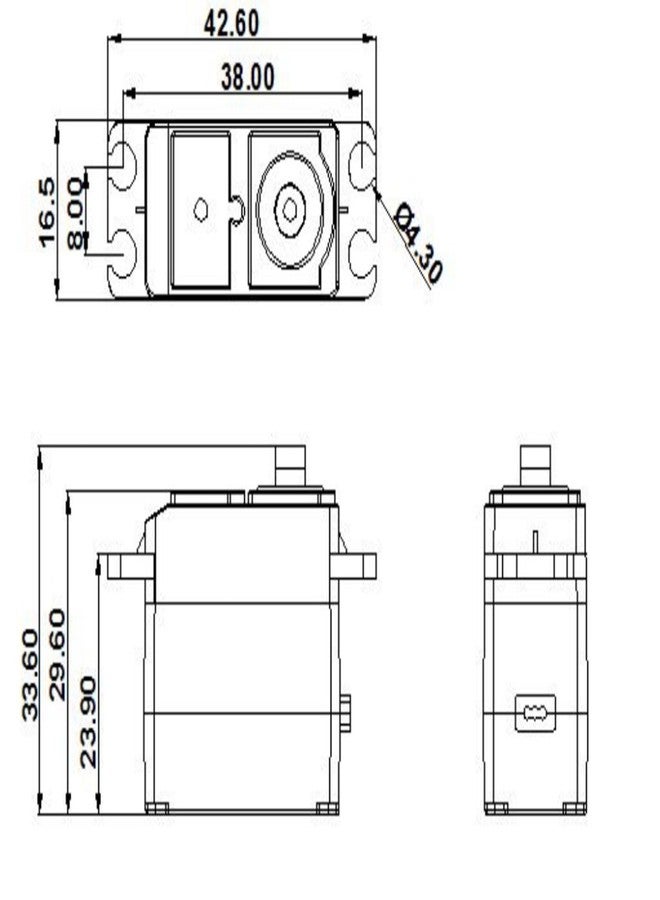 fyfracing Upgrade Metal Servo for Hyper Go 1/14 H14bm RC Car，Upgrade Digital Metal Servo Spare Parts for Jetwood DEERC 1:14 MJX 14209 14210,Not Suitable for 14301/14302 - Image 2