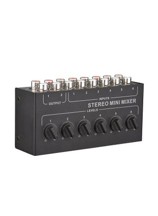 Mini Stereo 6 Channel Passive Mixer Rca Portable Audio Mixer 6 In 2 Out Stereo Distributor Volume Control No Battery Required - pzsku/Z0018C394E8CC99FB5E2AZ/45/_/1670931970/eb9bb8a0-a8a2-4bd8-8e5f-9447463c9cd2