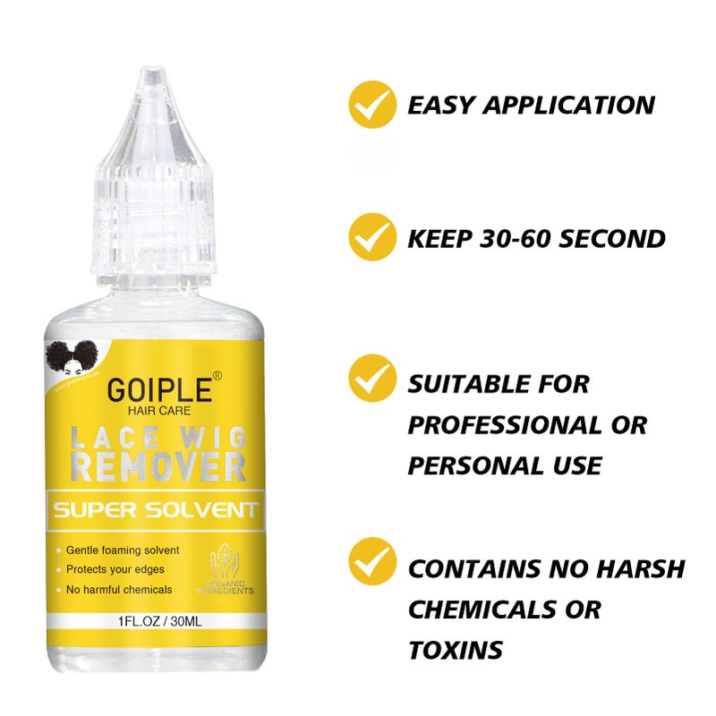 Goiple Lace Front Wig Glue Set - Waterproof With Tools, Hair Wax Stick, Remover, Edge Control Wax, Wig Band, and Dual Brush - Image 5