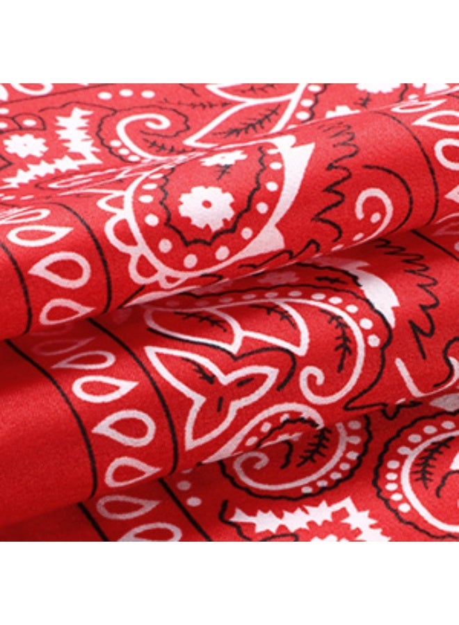 Harse 10 Pcs Paisley Bandanas – Multi-Purpose Cowboy Head Wraps, Scarves & Wristbands for Adults & Kids, 22x22 Inch - Image 2