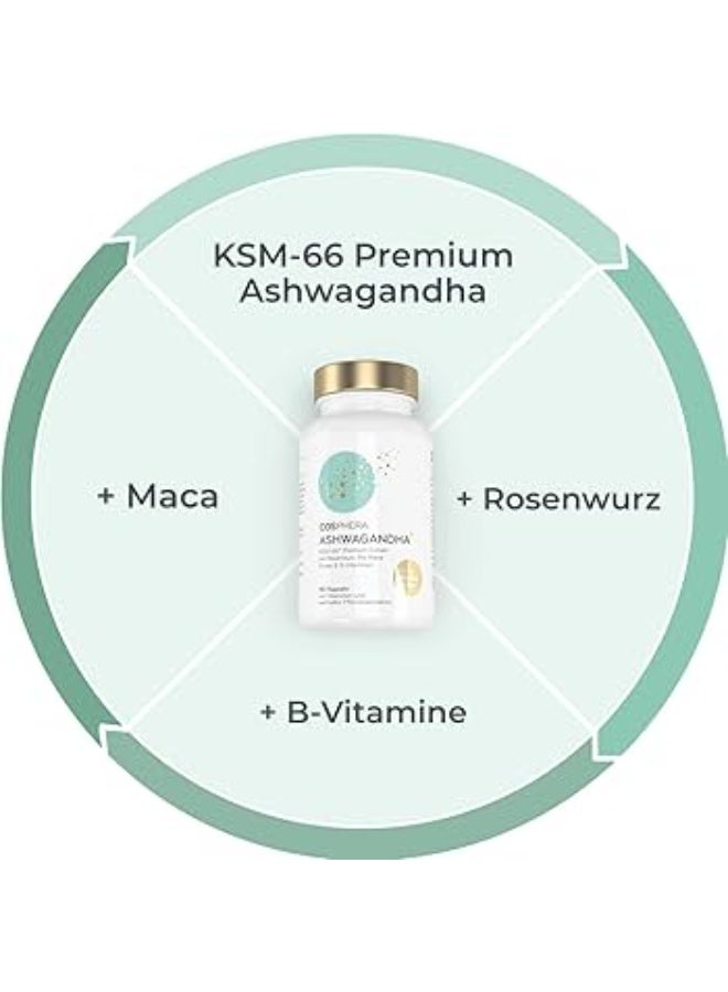 كوسفيرا أشواغاندا – 500 مجم – يدعم تخفيف التوتر، الاسترخاء والطاقة – 90 كبسولة – صنع في ألمانيا - Image 3