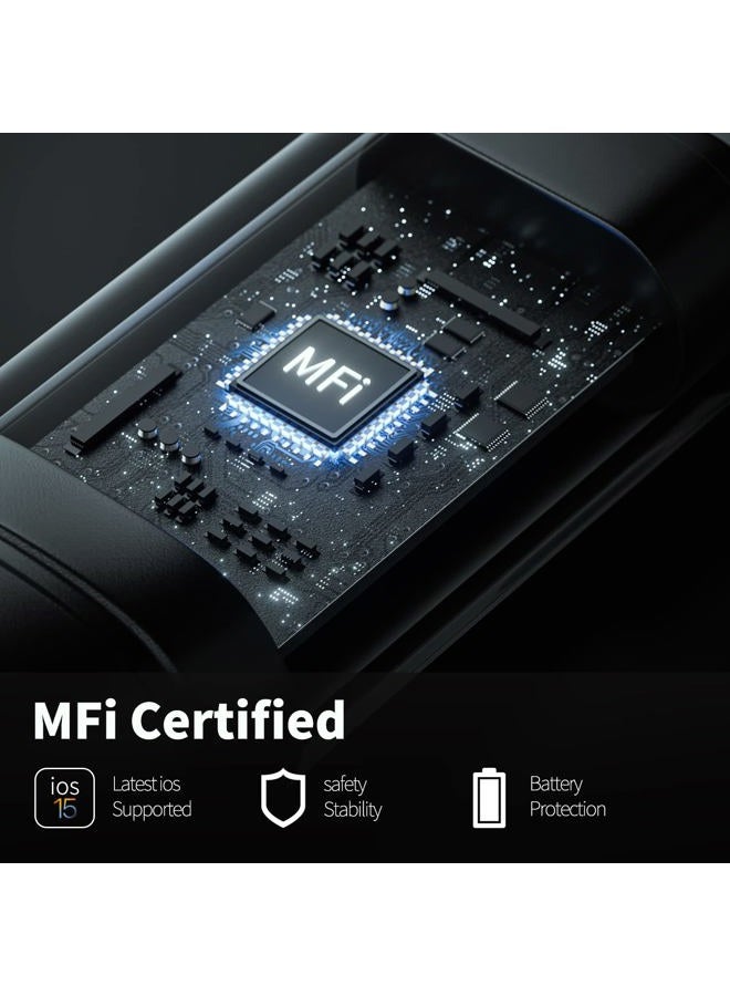 Fasgear USB-C to Lightning Cable 6ft 1 Pack Long MFi Certified Braided USB C to Lightning PD Fast Charger Cord Compatible for iPhone 11 12 13 14 Pro Max X XS XR 8 7 6s Plus SE iPad AirPods Pro Grey - Image 2