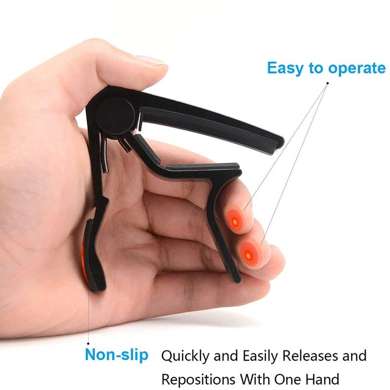 Juarez Professional Metal Capo JRZ300 Black for Guitars, Ukuleles - Image 2