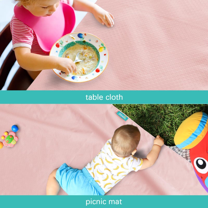 Biloban Splat Mat 2 Pack for Under High Chair & Arts & Crafts & Eating Mess, Waterproof 42''Ã—46'' Baby Playtime Anti-Slip High Chair Mat for Floor or Table, Reusable & Portable Splash Mat for Under High Chair - Image 4