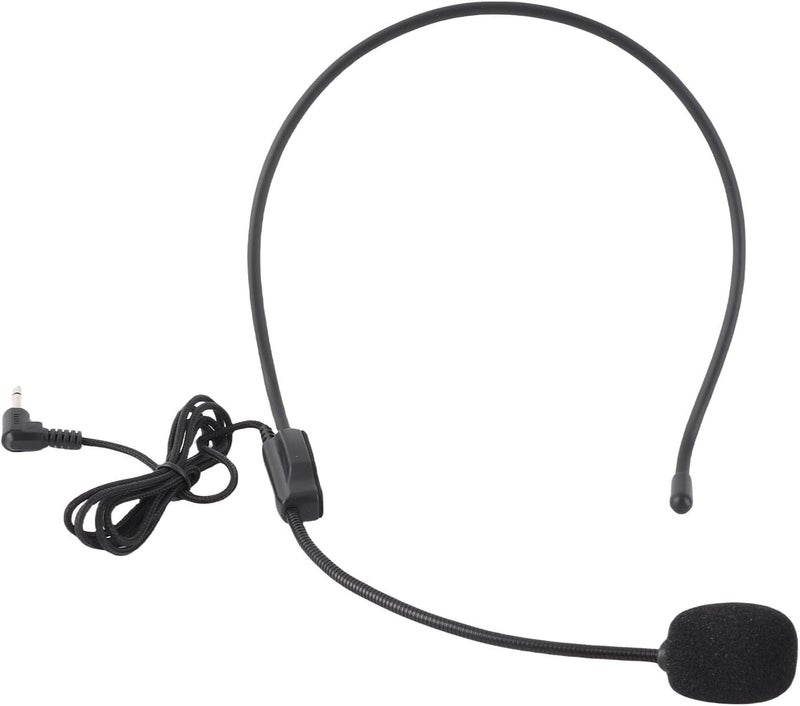 Headset Microphone, Wired 3.5mm Audio Condenser Adjustable Boom Mic for Teachers Speakers Presentations Guide Speakers Voice Amplifier - Image 1