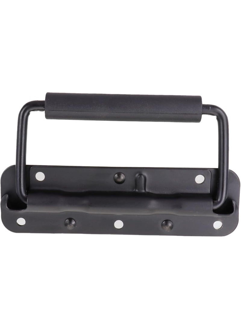 GGOOT Folding Toolbox Handle Set 2pcs Black Iron Spring Handles Hardware for - Image 1