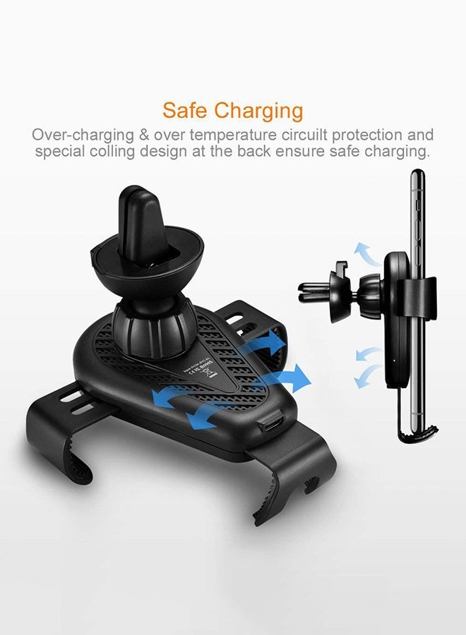 Qi Wireless Car Charger Mount Brown/Black - Image 5