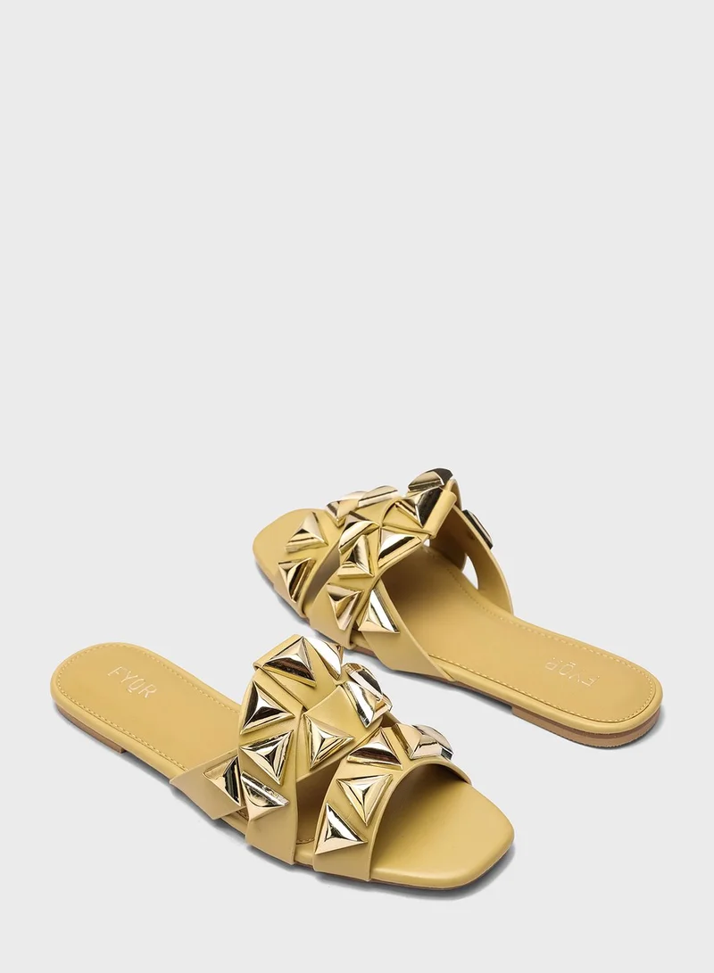 FYOR Open Toe Flat Sandals