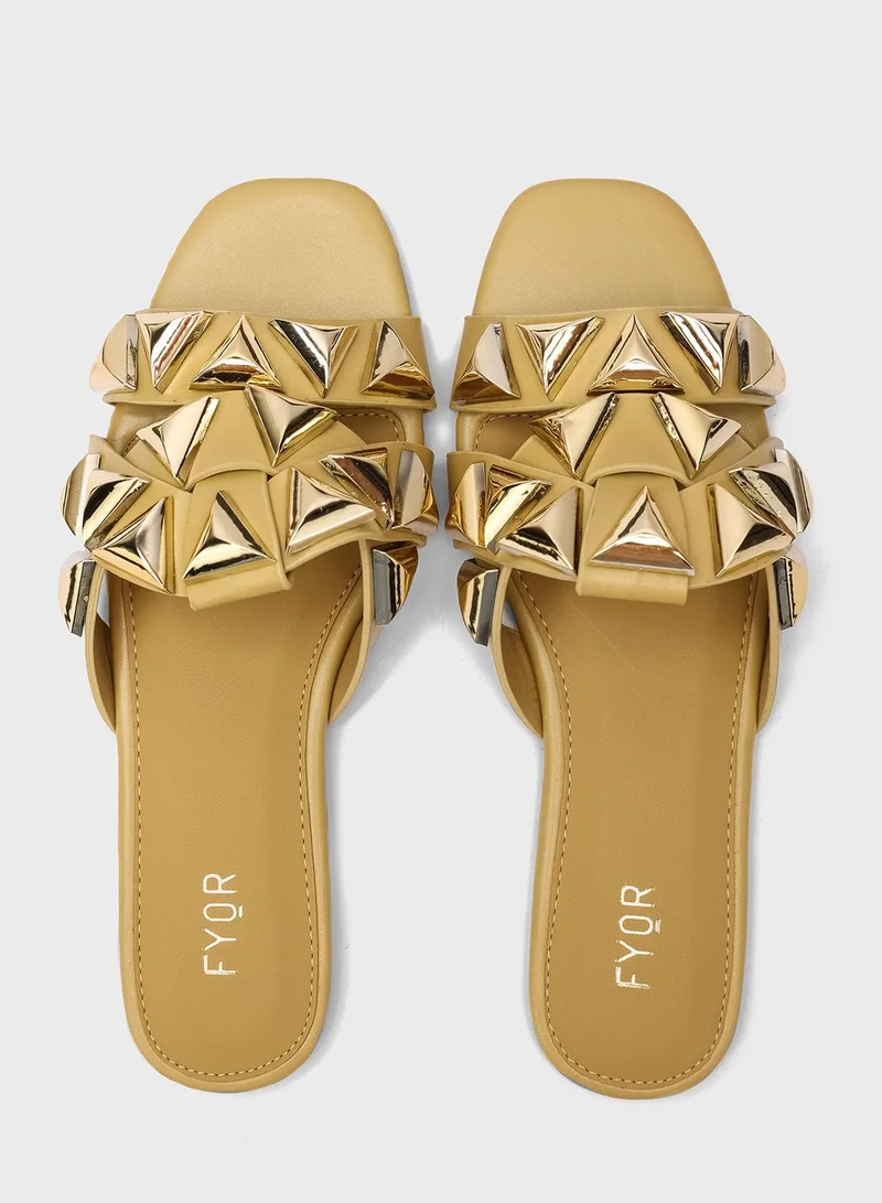 FYOR Open Toe Flat Sandals