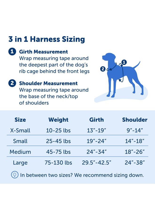 PetSafe 3 in 1 Dog Harness - No Pull Solution for Dogs - Reflective Dog Harness - Front D-Ring Clip Helps Stop Pulling - Comfortable Padded Straps - Top Handle Enhances Control - Black - Large  - Image 5