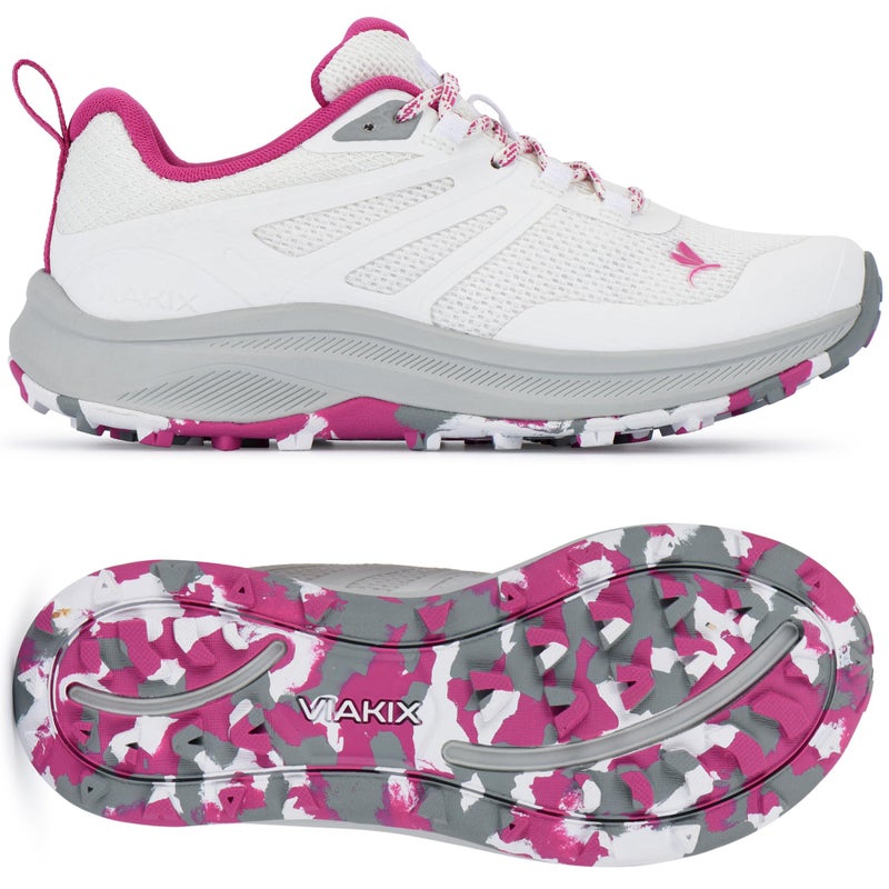 Viakix Womenâ€™s Ridge Rebels Trail Running Shoes â€“ Lightweight Trail Runners with Grip360 Traction, Comfortable Hiking Sneakers, White 7 - Image 1