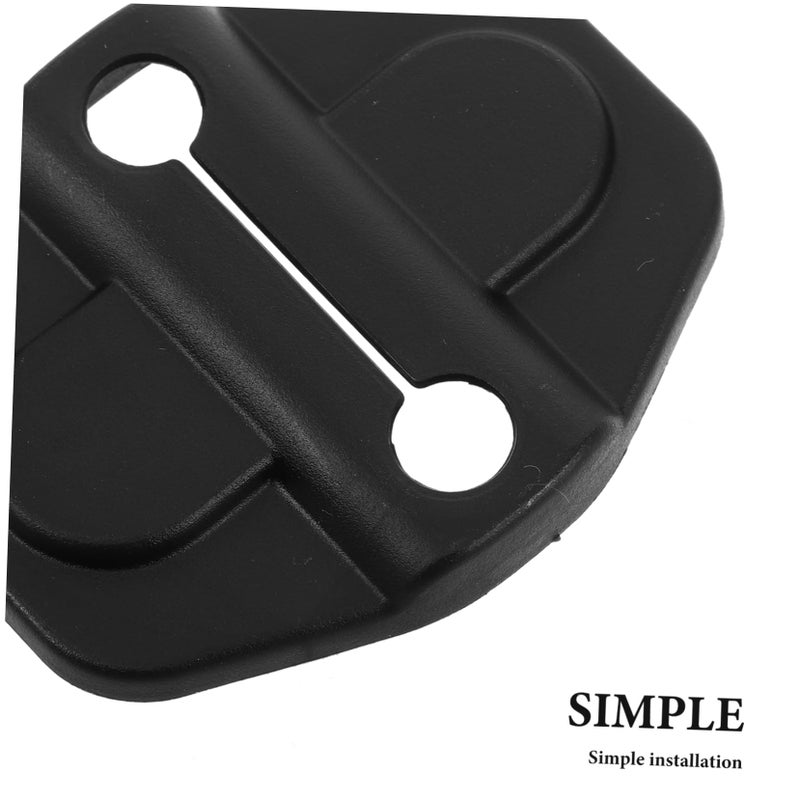 6Pcs Universal Car Door Lock Cover Trim Protector Decorative Accessory Black - Image 4