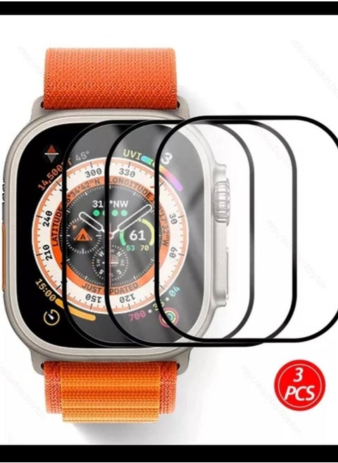 Three pcs Screen Protectors Compatible with Apple Watch Ultra/Ultra 2, 49mm