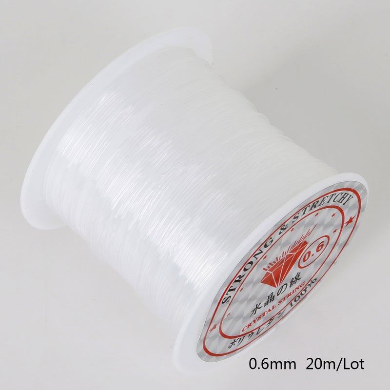 0.2-0.8MM crystal non-elastic transparent fishing line diy winding woven necklace ring beads tassel beading line 0.6mm about 15 m/roll 