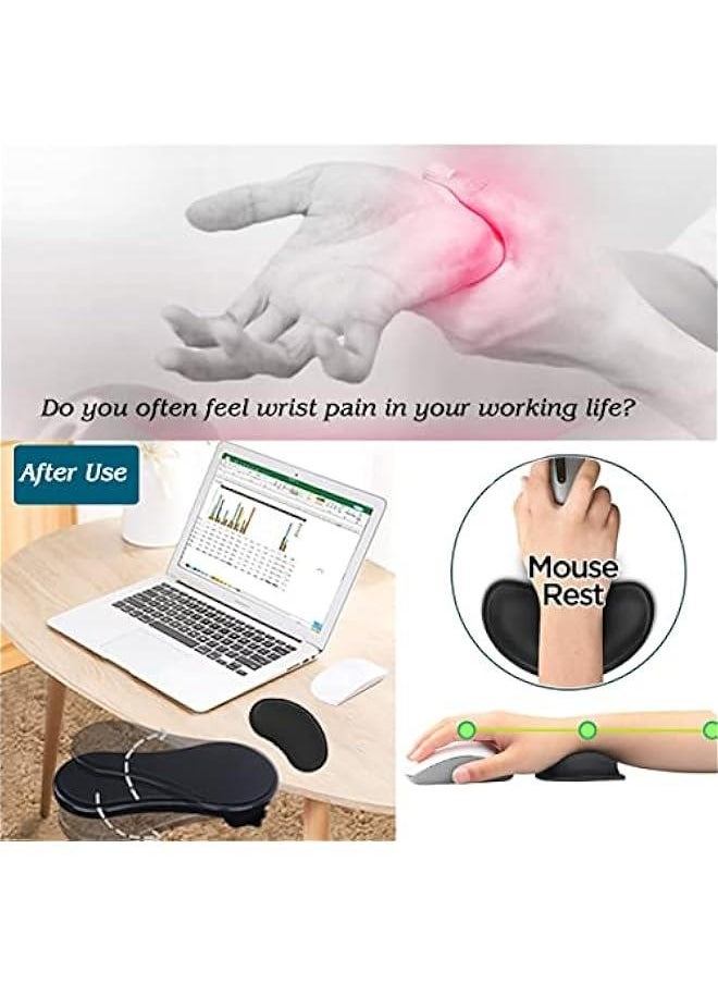 Generic - Adjustable Armrest Support with Keyboard and Mouse Wrist Rest Pads Ergonomic Design arm rest pad for Office Support Pad for Mouse. - Image 1